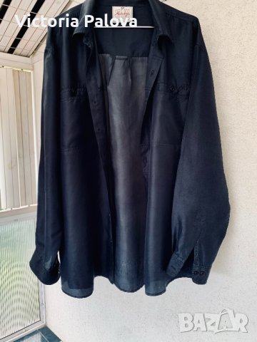 SILKS MIRAGE черна копринена риза