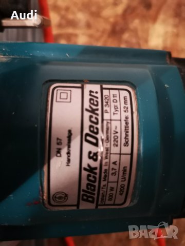 Ръчен циркуляр BLACK & DECKER 800W 3420об./мин Оригинален режещ диск 52mm Made in West-Germany Невер, снимка 6 - Циркуляри - 35213731