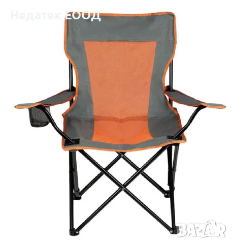 Сгъваем къмпинг стол, Оранжев, 52x56x75см.