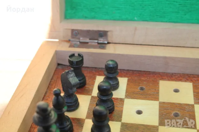 Дървен шах миниатюра, снимка 4 - Други ценни предмети - 47719130