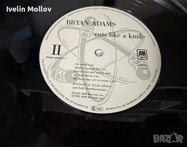 Bryan Adams - Cuts Like a Knife (12” LP), снимка 6 - Грамофонни плочи - 52065269