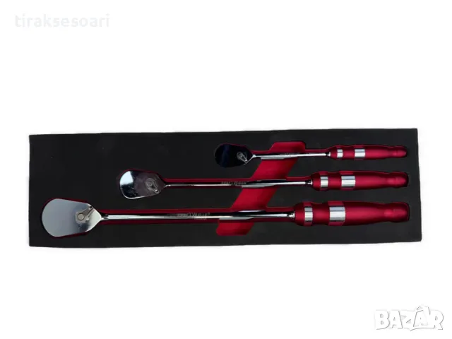 Комплект усилени тресчотки удължения XL 1/4" , 3/8" , 1/2" KRAFTWELLE, снимка 3 - Други инструменти - 49349792