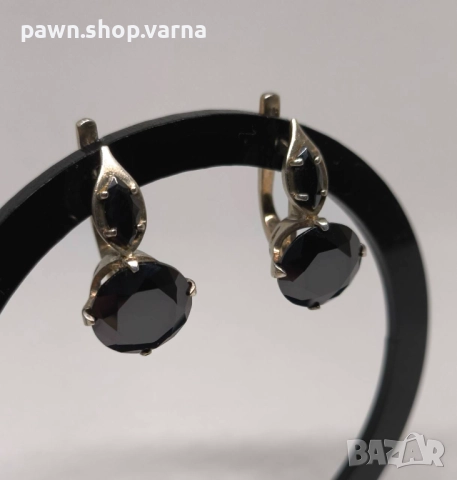 Сребърни обеци с инкрустации – проба 925 | 10,01 гр. - Нови!, снимка 4 - Обеци - 50517192