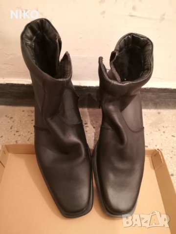Продавам, Нови, Кожени боти с цип и подплата 