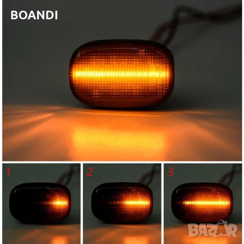 Черни Тунинг Led Динамични мигачи /бягащи/ за калник. Предназначени са само за изброените модели! Мо, снимка 2 - Аксесоари и консумативи - 47506564