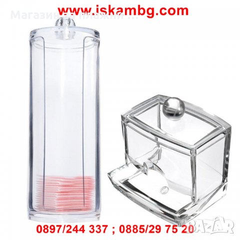 Органайзер за почистващи тампони за грим и клечки за уши - КОМПЛЕКТ   код 1710, снимка 8 - Други стоки за дома - 28386729