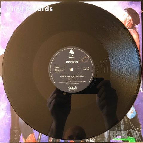 Грамофонна плоча Poison ‎– Your Mama Don't Dance ,Vinyl 12", снимка 3 - Грамофонни плочи - 28223726