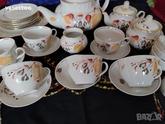 Руски чаен сервиз-29 части, снимка 2 - Сервизи - 52935882