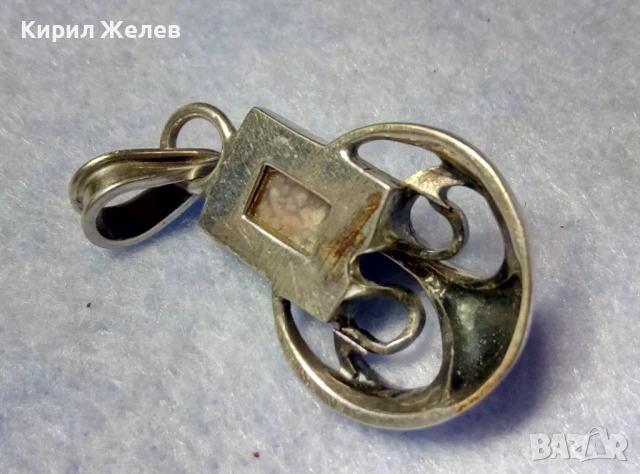 СКЪПОЦЕНЕН АЖУРЕН СРЕБЪРЕН МЕДАЛЬОН СРЕБРО 925 с ШЛИФОВАН ЯСПИС РЪЧНА АРТ ИЗРАБОТКА 30680, снимка 9 - Колиета, медальони, синджири - 50489180