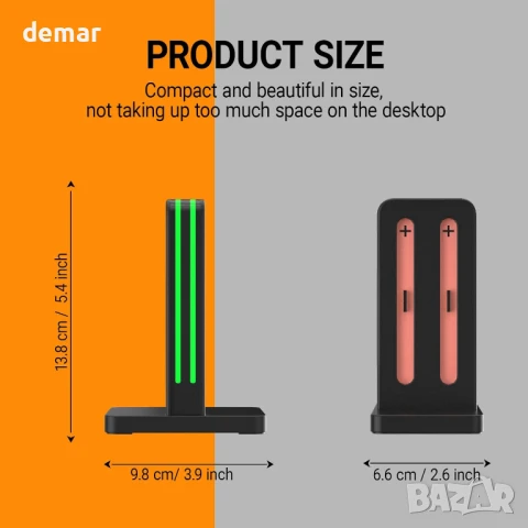 WUXIDIXI Зарядна станция, съвместима с контролери Nintendo Switch 2 Joy-Con, черна, снимка 4 - Аксесоари - 50536673