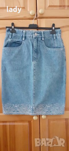 Права дънкова пола ESPRIT с бродерия