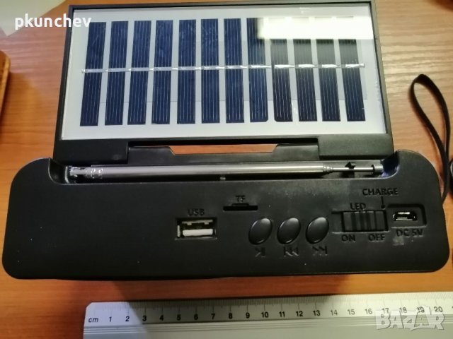 Радиоприемник FM/AM, Bluetooth, SD card, USB, фенер, соларно зареждане, снимка 3 - Радиокасетофони, транзистори - 40161715