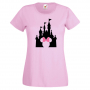 Дамска тениска Minnie Head Disney Castle Подарък,Изненада,Рожден ден,, снимка 1 - Тениски - 36530264