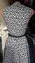 Красива плътна рокля в черно-бели шарки ХС/С размер, снимка 9