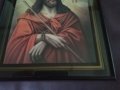 Икона на Исус Христос в стъклена рамка осветена 252х205мм, снимка 6