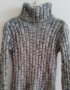 Топъл дамски пуловер в сив меланж, снимка 2