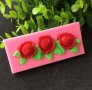 3 рози роза силиконов молд форма за украса торта с фондан шоколад, снимка 5