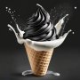 Суха смес за Черен сладолед* Сладолед на прах ЧЕРНА ВАНИЛИЯ * (1300г / 4 L Мляко), снимка 3