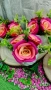 Гипсокерамични кашпи с рози от креп хартия!!, снимка 11