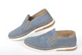 NEW! Мъжки обувки от естествен велур-Сини, снимка 1