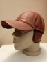 Зимна мъжка кафява естествена кожена шапка Натурал, снимка 1 - Шапки - 35132865