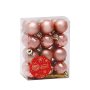 4284 Комплект коледни топки за елха Диско асорти Розово злато, 24 броя, Ф 3 см, снимка 3