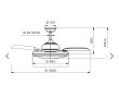 Philips - LED Таванен вентилатор LED/35W/230V 5500/4000/2700K + дистанционно, снимка 7