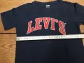 Оригинална детска тениска на Levi’s, тъмно синя с червен надпис, размер 12, снимка 4