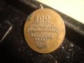 100 ГОДИНИ ЖЕНСКО ДВИЖЕНИЕ ЯМБОЛСКИ ОКРЪГ 1971г. СОЦ РЯДЪК БРОНЗОВ ЮБИЛЕЕН МЕДАЛ 17304, снимка 2