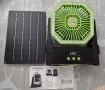 Нов Соларен вентилатор 10000mAh с LED, таймер и кука – за къмпинг двор, снимка 4
