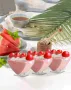 Десертна купичка купи купички десертни прозрачни сърце тесни крем мус , снимка 2