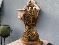 Каминен часовник в стил ROCOCO-Бронз с позлата, снимка 2