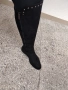 високи чизми 39 номер черно ниска платформа , снимка 1
