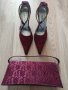 Официален дамски сет- сандали и чантичка, снимка 1 - Дамски обувки на ток - 39628876