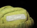 Пуловер с поло Zara вълна зелено куче, снимка 2