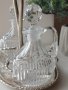 Сребърен оливиерник(сребро 800)с кристални бутилки и чашки, снимка 3