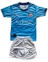 Детски футболен екип Манчестър Сити комплект Холанд тениска Manchester City Haaland шапка гети , снимка 2