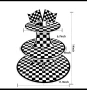 3 етажна Рали Черно бяла Триетажна поставка стойка за мъфини картонена кексчета, снимка 2