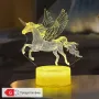 Холограмна 3D LED лампа Еднорог-дистанционно управление 16 цвята+други режими на управление, снимка 3