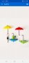 Чадърчета закачалки за стена цветни красиви, снимка 4