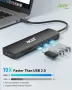 Acer USB C Hub, 7 в 1 USB C към 4K HDMI, 2 USB 3.1, Type-C, PD 100W, четец на SD карти, снимка 4