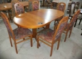 Комплект масивна разтегателна маса с 6 стола- внос, снимка 2