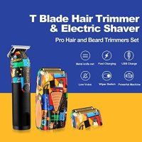 Нов Мъжки Комплект Тример Бръснач - Професионален, Безжичен Подарък, снимка 4 - Тримери - 43411513