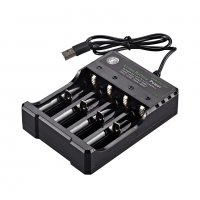 Зарядно USB Charger 18650-04U за 4 батерии 18650 Li-Ion батерии, снимка 4 - Друга електроника - 37762071