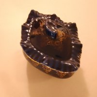 Руска порцеланова купа от кобалт и позлата размер дължина 17см ширина 14см, снимка 9 - Други ценни предмети - 43987744