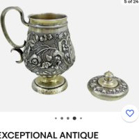 Руска сребърна 84 чаша(халба)-1856 , снимка 16 - Антикварни и старинни предмети - 43759935