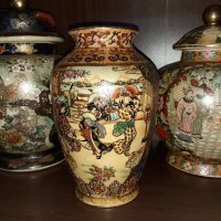 Сатцума Satsuma стара голяма ваза порцелан маркировка, снимка 6 - Антикварни и старинни предмети - 43170850