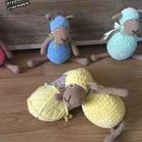 Плетени играчки овчички, снимка 3 - Плюшени играчки - 27627095