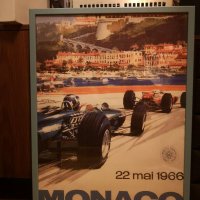  Vintage Ретро Постер Formula 1, Monaco, Monte Carlo 50см/70см+рамка IKEA , снимка 5 - Колекции - 34719478