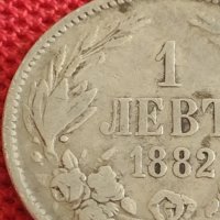Сребърна монета 1 лев 1882г. Княжество България Александър първи за КОЛЕКЦИОНЕРИ 43048, снимка 4 - Нумизматика и бонистика - 43847287